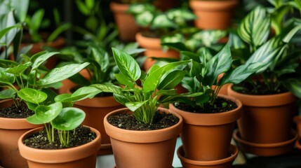 Fototapeta premium Lush Potted Plants