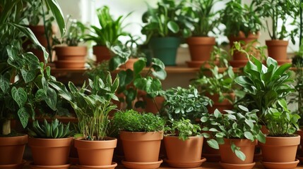 Lush Indoor Plant Display