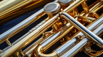 Close-up of a Brass Trumpet