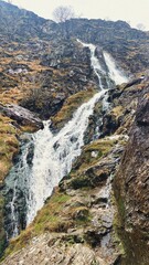 waterfall in the mountains