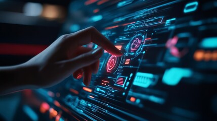 Smart customer care, holographic support, sleek digital visuals