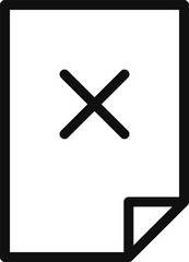 Obraz premium Close Document Page Icon, Close New Page Icon, Close Paper Icon, and Close Paper Outline Icon - High-Resolution Vector Set for Document Management, UI Design, and Digital Workflows