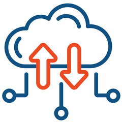 Obraz premium Cloud Traffic Icon
