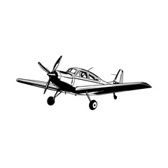 airplane isolated on transparent outline PNG 