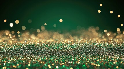 A mesmerizing array of glowing green particles dance across a dark canvas, inviting imagination and inspiration in the cosmic realm