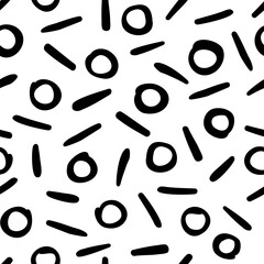 Vector seamless pattern with hand drawn doodles. Cute design for wallpaper, wrapping, stationery, textile.