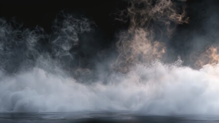 Fototapeta premium Fog. Realistic Smoke Clouds Overlay for Compositing with Abstract Vapour Effect