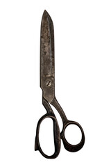 the old scissors on white, isolated