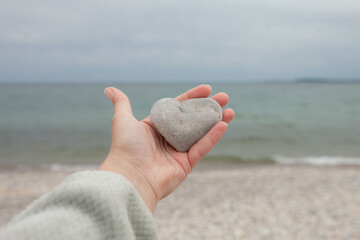 Heart-shaped rock found on northern Lake Michigan beach
