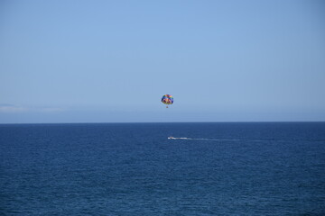 Parasailing in the Seychelles