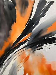 Black & Orange Watercolor Texture