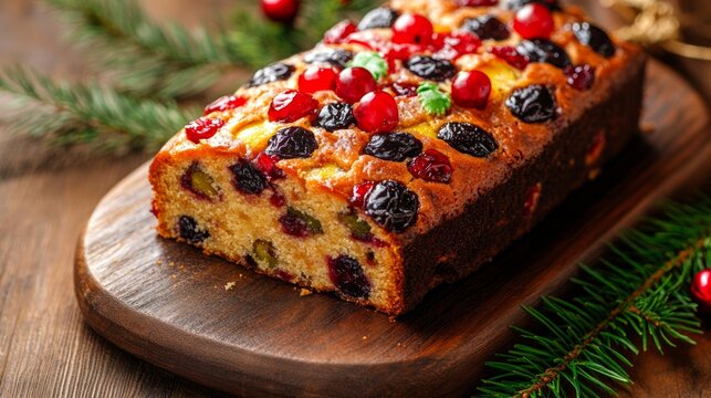 The national cuisine of Great Britain: fruitcakes.