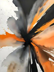 Black & Orange Watercolor Texture