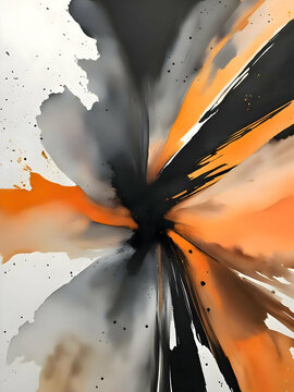 Black & Orange Watercolor Texture