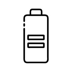 Obraz premium Battery Black Outline on Vector Illustration Renewable Energy Concept