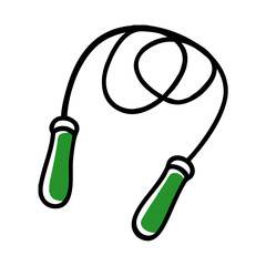 Jump Rope Vector Illustration Simple Fitness Equipment for Workout Health Exercise Graphic
