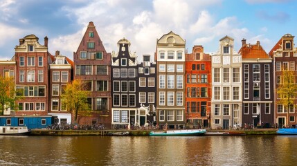 Naklejka premium Charming Canal Houses of Amsterdam