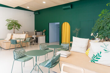 Green Themed Coworking Space Office