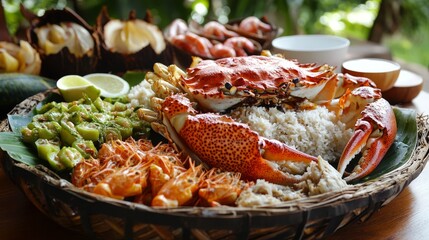 The national cuisine of Vanuatu: Coconut crab.