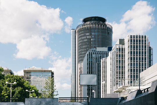 Modern buildings in Madrid. Azca business area