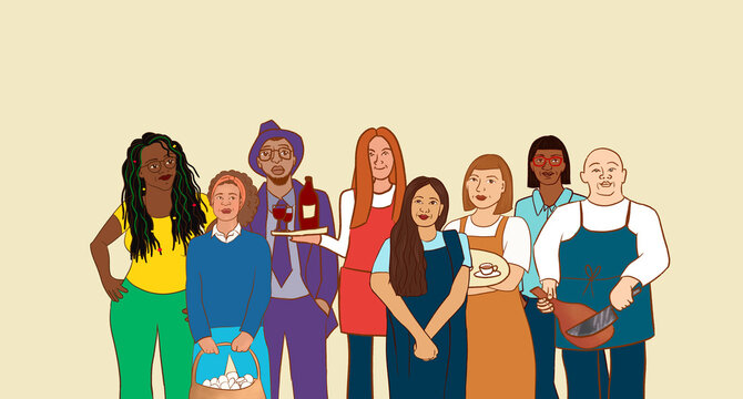 Small business owner group portrait
