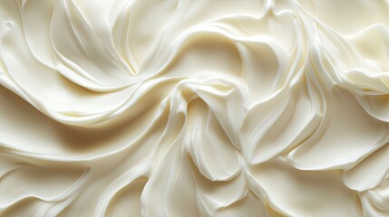 Obraz premium Close-up of smooth cream. Perfect for packaging designs, blogs, or social media posts for food and beauty products.