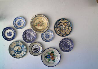plates on the wall