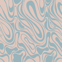 Background with wavy lines sea waves monochrome. Seamless background abstract texture. Striped blue white texture. Liquid background. Optical illusion of movement effect