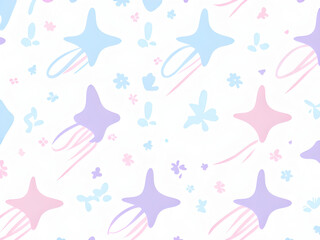 Cute Shooting Star Seamless Pattern
