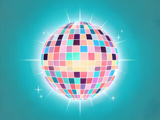 Sparkling Colorful Disco Ball
