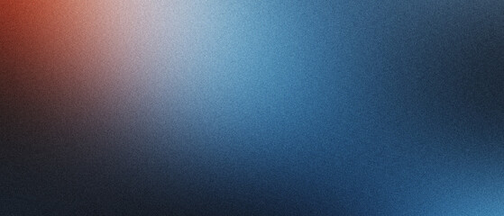 Unique blue gradient background with subtle red accents and a fine noise texture. This abstract design is ideal for modern digital banners and backdrops.