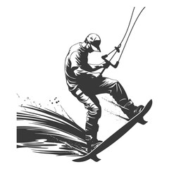 A Wakeboarder Performing a Trick on a Wakeboard