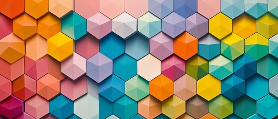 Obraz premium A colorful image of many different colored squares