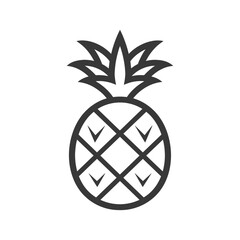 Fototapeta premium Black and White Line Drawing of a Pineapple