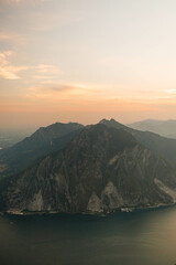 sunset over the lake