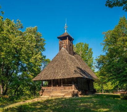 Wooden church from Turea (18th century), Herăstrău Park, Bucharest, Romania