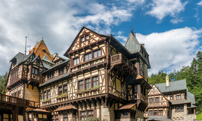Remains the summer residence of King Ferdinand Pelișor Castle (Castelul Pelișor) in the Royal Domain of Sinaia on the route linking Transylvania and Wallachia, Romania