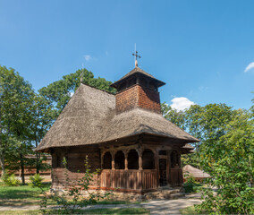 Ancient church from the Rapciuni Neamt region of Romania relocated to Bucharest.