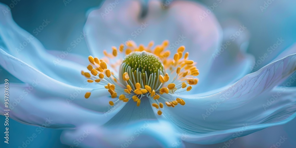 Canvas Prints Macro photography of a delicate Anemone flower with a soft focus