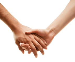 Abstract Man And Woman Holding Hands. Relationships Concept. Ai Generative