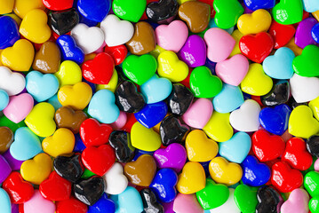 Hearts Glazed in LGBTQIA+ Colors (Progress Pride Flag)