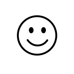 smile, smiling face - vector icon