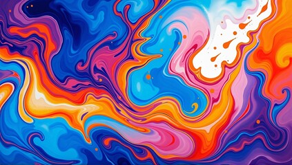 Obraz premium A Contemporary Explosion of Color and Movement