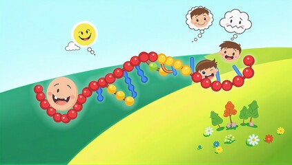 Obraz premium Exploring the Interplay of Genetic and Environmental Factors in Mental Health and Well-Being