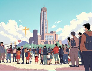 Obraz premium Stories of Justice and Empathy in Refugee Communities