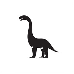 dinosaur in cartoon, doodle style . Image for t-shirt, web, mobile apps and ui. Isolated 2d vector illustration in logo, icon, sketch style, Eps 10, black and white. AI Generative