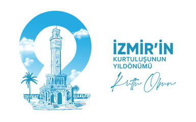 9 eylül izmir'in kurtuluşunu kutlama tasarımı. Translation: September 9 Izmir liberation celebration design.