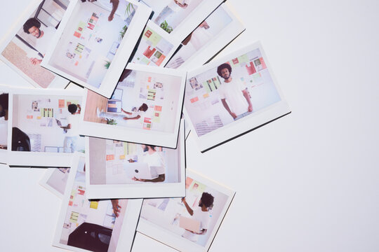 Instant Photos of businessman