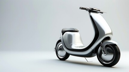 scooter in front of a wall