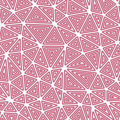 Abstract vector background. Multiple repeated inner triangles. Medium triangles size. Solid Color style. Seamless pattern. Classy vector tiles. Trending vector illustration.